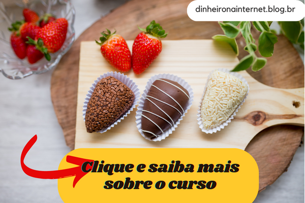 Coxinha de brigadeiro com morango